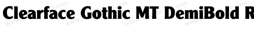 Clearface Gothic MT DemiBold Regula字体转换